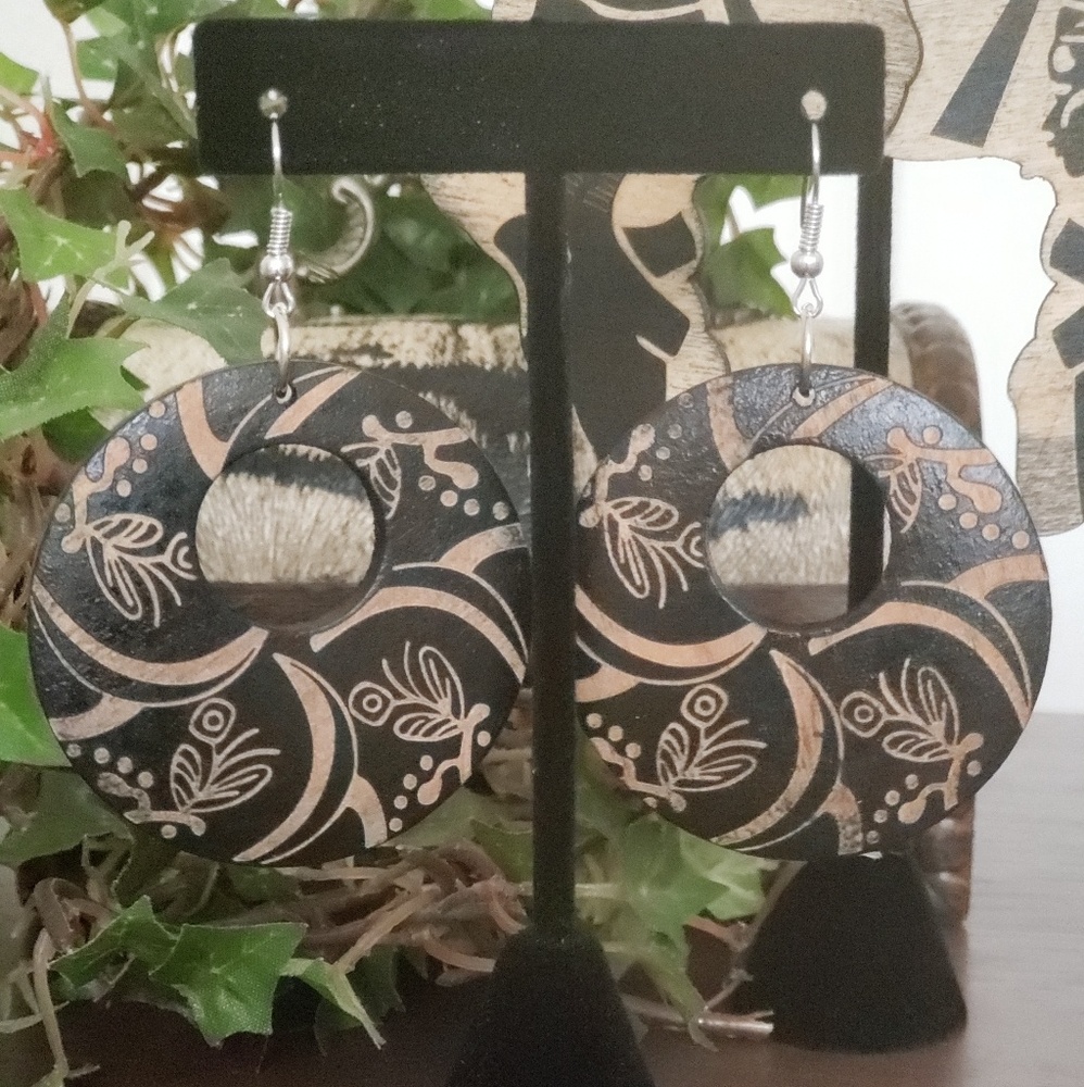 Tribal Wooden Earrings